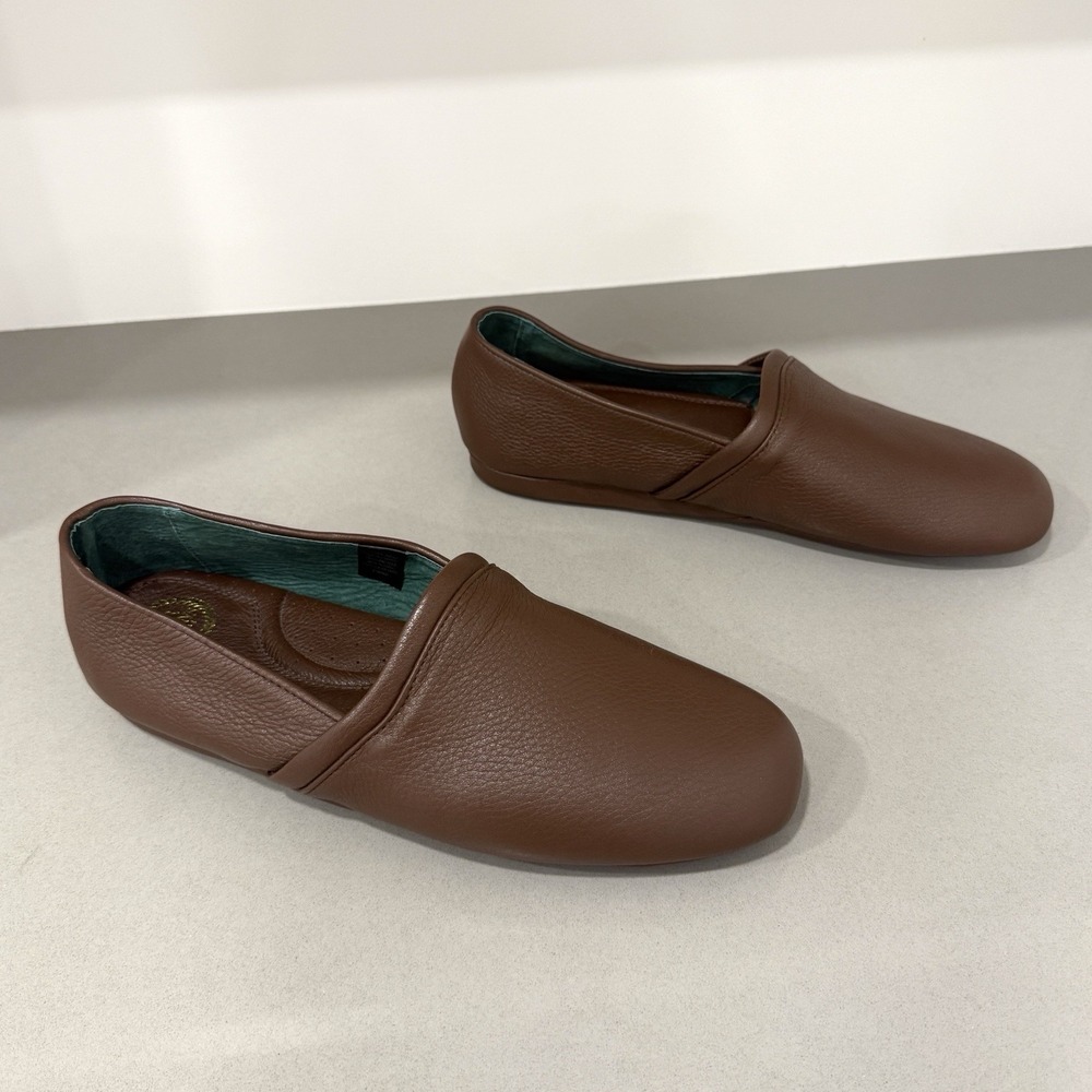 L.B. Evans Aristocrat Opera Slippers Mens 12EEE Brown Leather Heritage Old Money